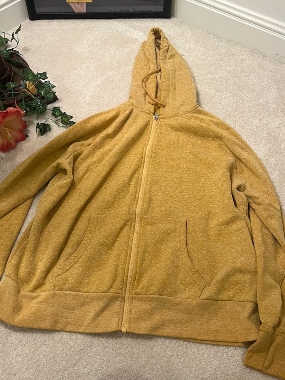 Yellow Zip-Up Jacket, Size XXL